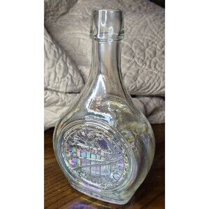 Vintage Wheaton Apollo 16 Commemorative Carnival Glass Bottle